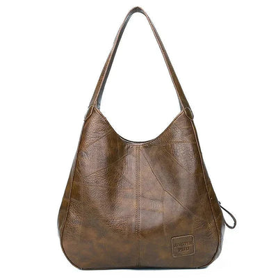 Lena | Damen Vintage Leder Schultertasche Hobo-Stil geräumig