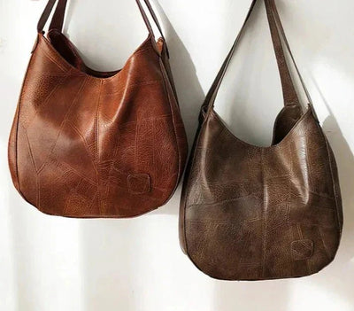 Lena | Damen Vintage Leder Schultertasche Hobo-Stil geräumig