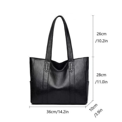Elisabeth | Damen Vintage Leder Tote Bag Große Kapazität Klassische Schultertasche