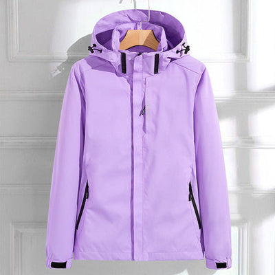 Hannah | Damen Wasserdichte Regenjacke mit Abnehmbarer Kapuze Verstellbarer Passform
