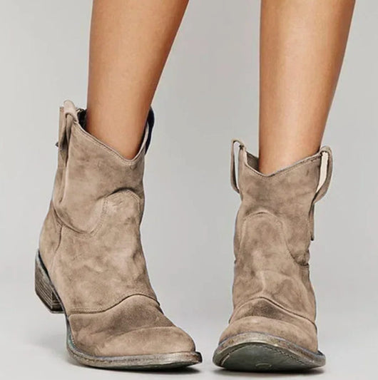 Luisa | Damen Wildleder-Westernstiefel für einen stilvollen Look mit niedrigem Absatz