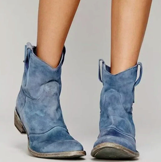 Luisa | Damen Wildleder-Westernstiefel für einen stilvollen Look mit niedrigem Absatz
