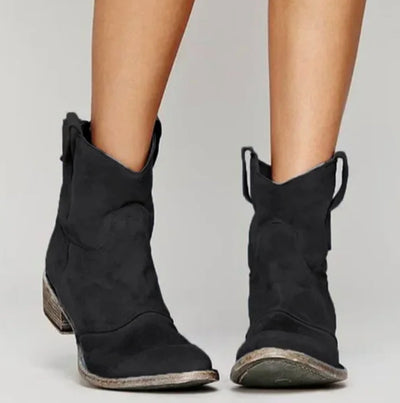 Luisa | Damen Wildleder-Westernstiefel für einen stilvollen Look mit niedrigem Absatz