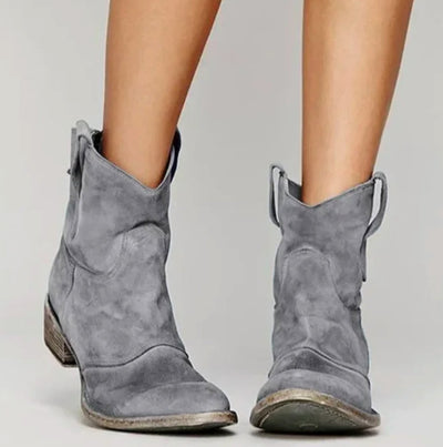 Luisa | Damen Wildleder-Westernstiefel für einen stilvollen Look mit niedrigem Absatz