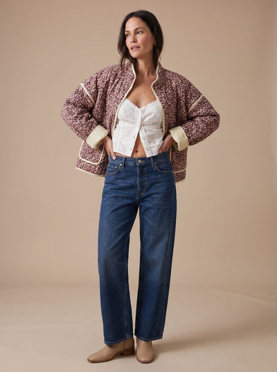Charlotte | Damen Winterjacke Gesteppt Bunt Mehrfarbig Übergangsjacke