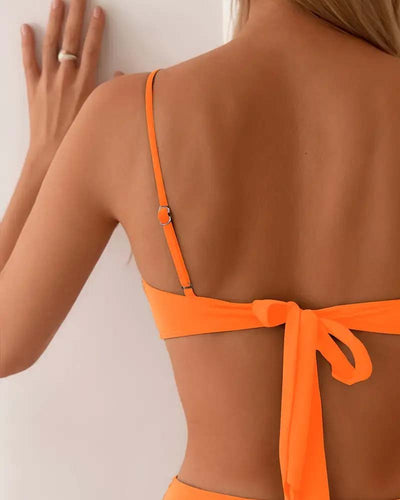 Luisa | Damen Zweiteiliges Bandeau Bikini-Set mit Metallakzenten