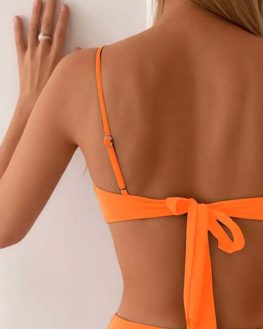 Luisa | Damen Zweiteiliges Bandeau Bikini-Set mit Metallakzenten