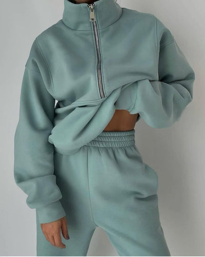 Claudia | Damen Zweiteiliges Lounge- und Jogginghose-Set