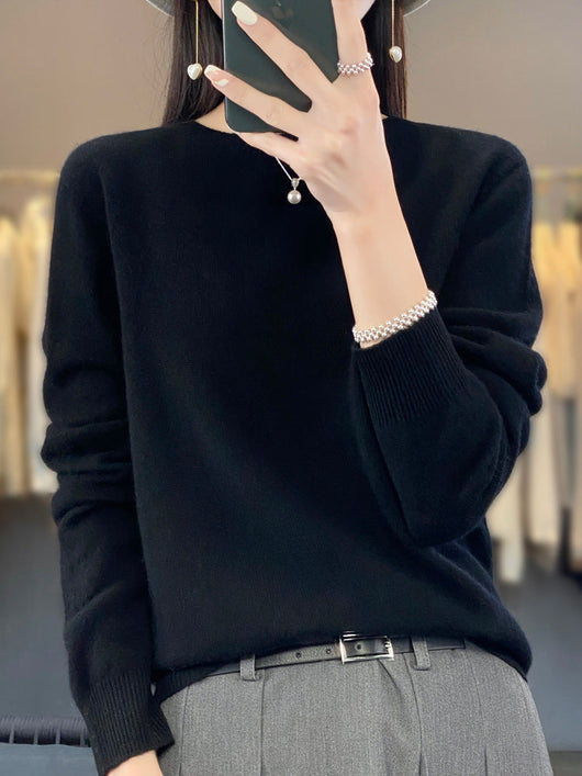 Kirsten | Damen Klassischer Strickpullover mit Langarm