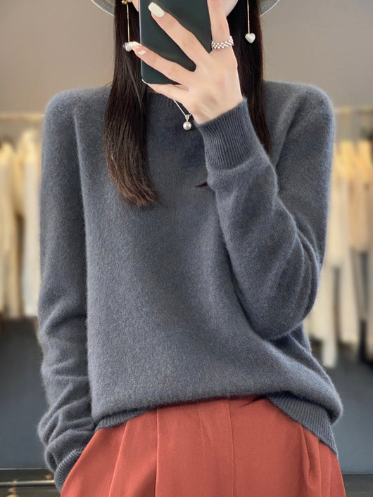 Kirsten | Damen Klassischer Strickpullover mit Langarm
