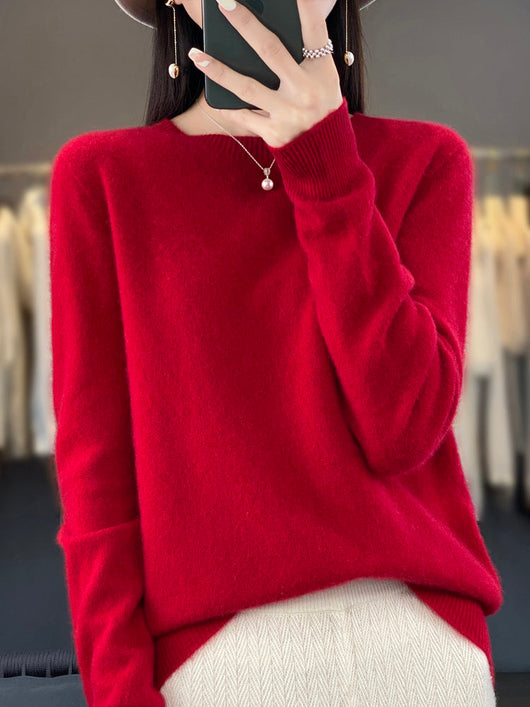 Kirsten | Damen Klassischer Strickpullover mit Langarm