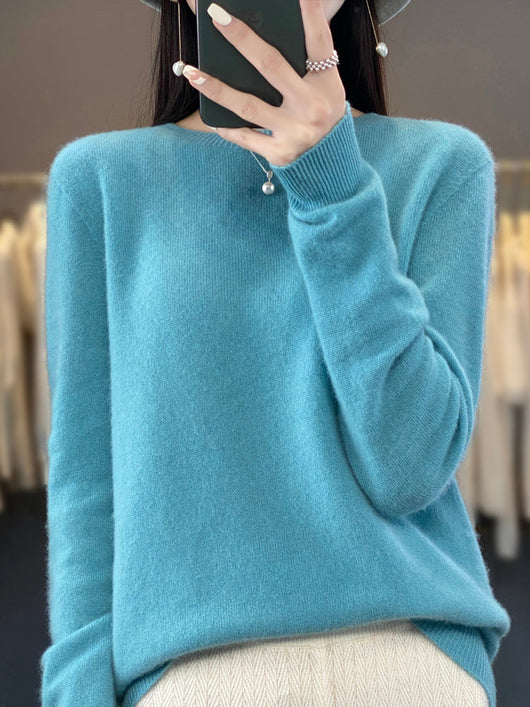 Kirsten | Damen Klassischer Strickpullover mit Langarm
