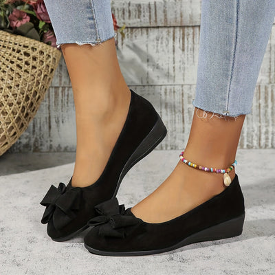 Maisie Wildleder Ballerinas mit Schleife
