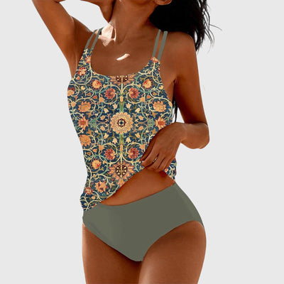 Martina | Damen bedrucktes Tankini-Bademode-Set