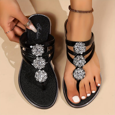 Eloira Glamouröse Flache Sandalen