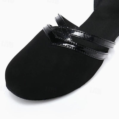 Amelie | Elegante Damen-Tanzschuhe mit Flexsohle Knöchelriemchen Blockabsatz