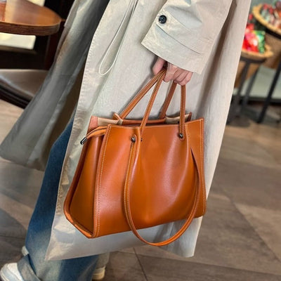 Marie | Elegante Vegane Leder Tote Bag Minimalistische Schultertasche