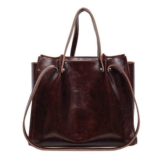 Marie | Elegante Vegane Leder Tote Bag Minimalistische Schultertasche