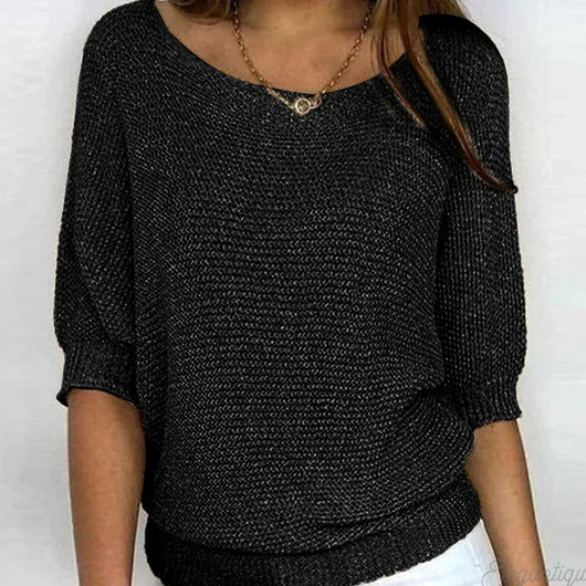Mia | Eleganter Pullover Damen Lockerer Strickpullover Rundhals