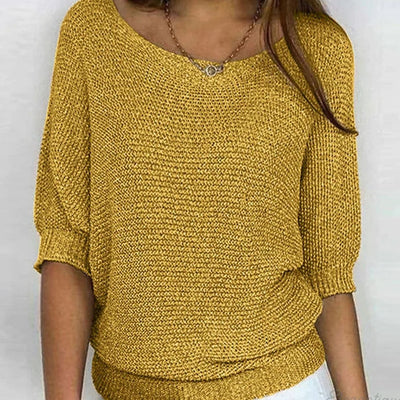 Mia | Eleganter Pullover Damen Lockerer Strickpullover Rundhals