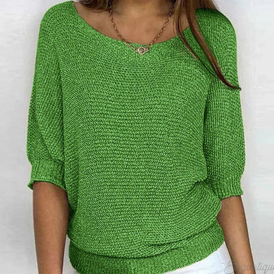 Mia | Eleganter Pullover Damen Lockerer Strickpullover Rundhals