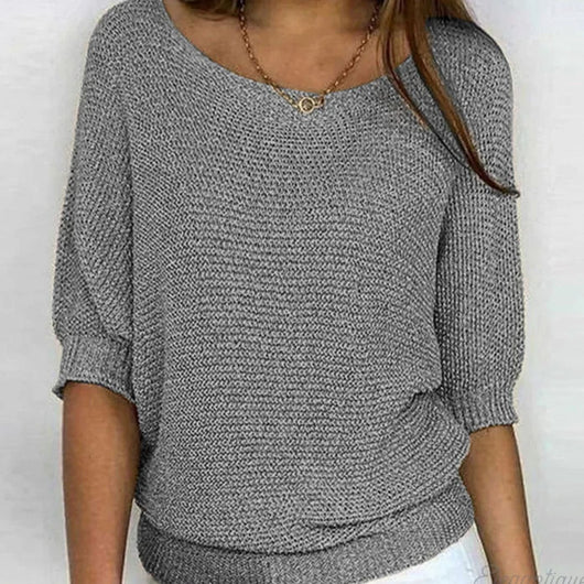 Mia | Eleganter Pullover Damen Lockerer Strickpullover Rundhals