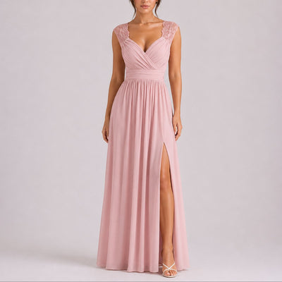 Amelie | Elegantes Spitzen-Maxi-Kleid für Hochzeitsgäste im Herbst