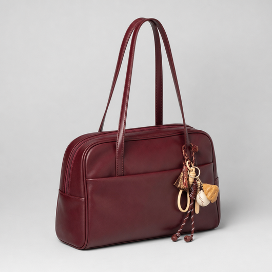 Fernhurst Boston Bag in burgundy