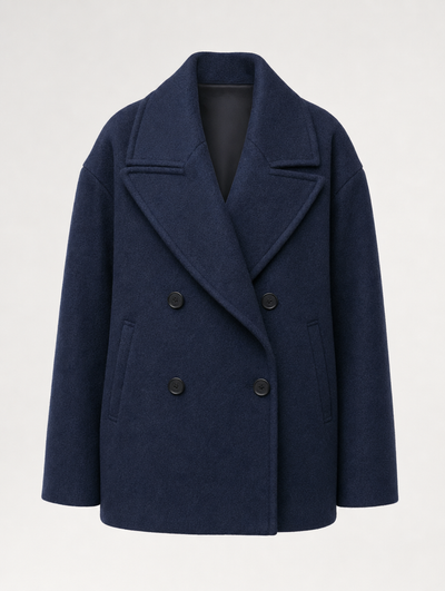 Frampton Double-Breasted Peacoat in navy