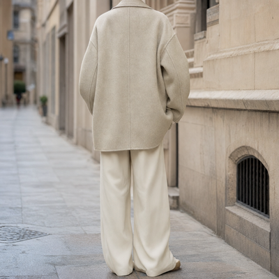 Pemberton wool shirt jacket, back view