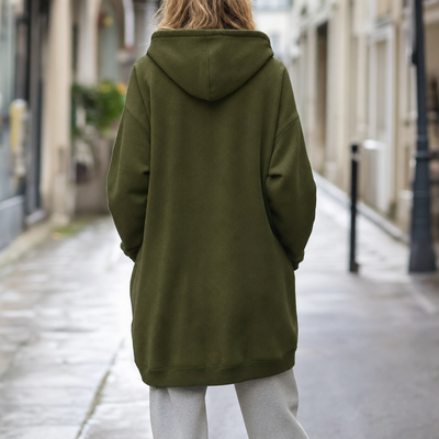 Rowley zip hoodie, back view