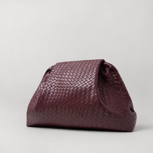 Everley Pouch Clutch in burgundy