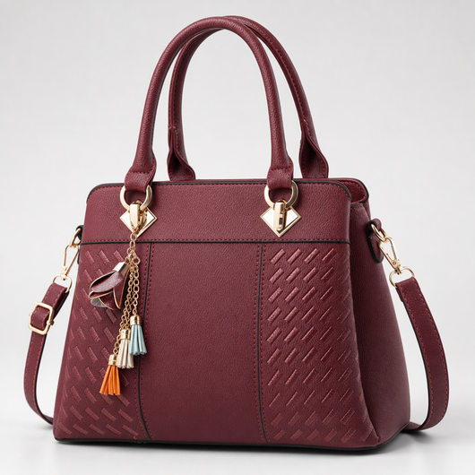 Highworth Top Handle Bag in wine red