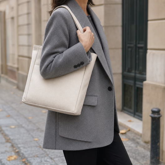 Woman carrying the Pentlow Laptop Tote