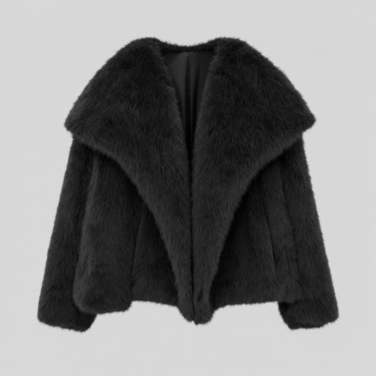 Glenmore Faux Fur Coat in black