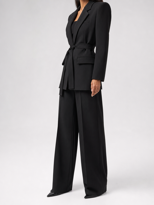 Rothwell Belted Oversized Blazer worn, side