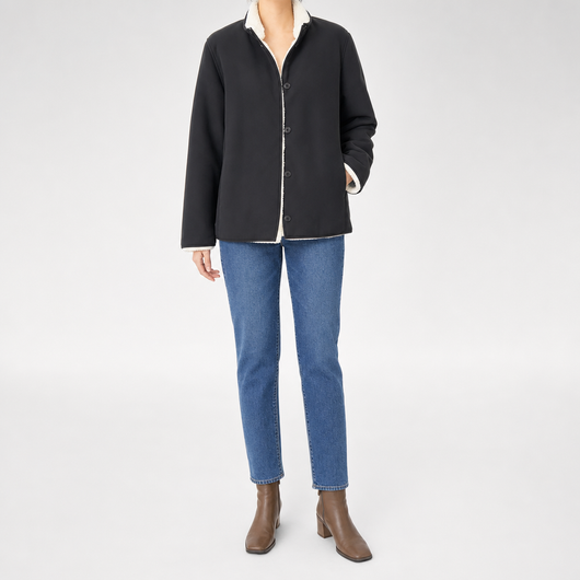 Ulcombe Reversible Fleece Coat worn, front