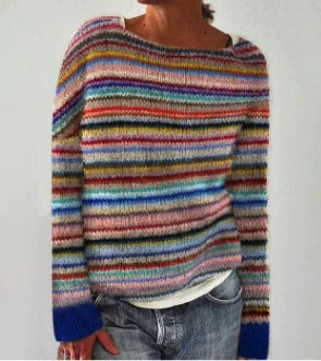 Dorothea | Damen Strickpullover mit Rundhalsausschnitt für den Alltag