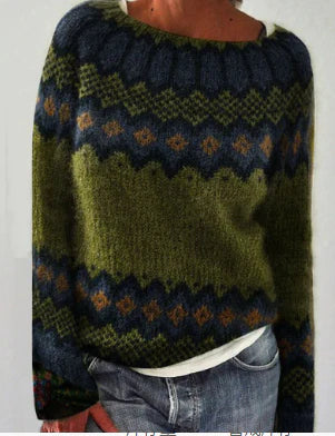Dorothea | Damen Strickpullover mit Rundhalsausschnitt für den Alltag