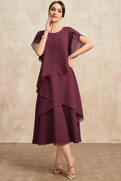 Emilia | Damen Weiches Klassisches Chiffon Kleid
