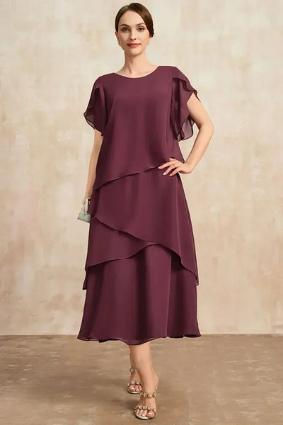 Emilia | Damen Weiches Klassisches Chiffon Kleid