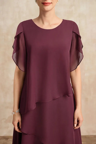 Emilia | Damen Weiches Klassisches Chiffon Kleid