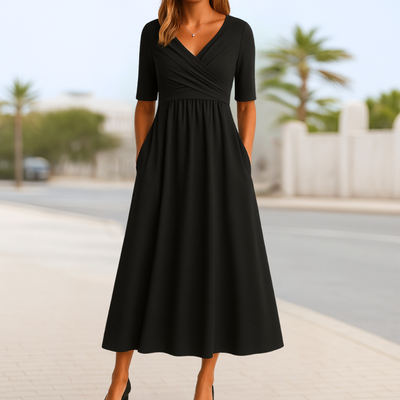 Celeste | Wickel-Midikleid – Elegantes Kleid