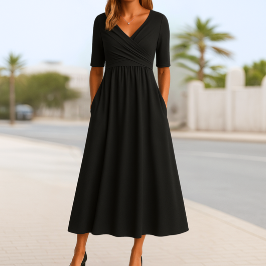 Celeste | Wickel-Midikleid – Elegantes Kleid