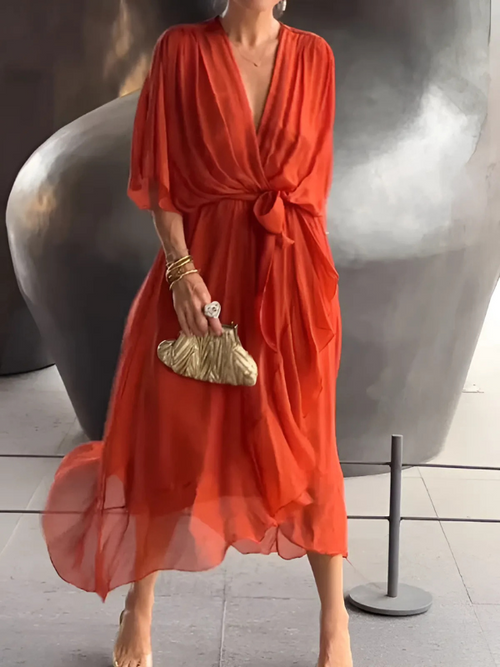 Sylvia | Wickel-Midikleid – Lässiges Kleid