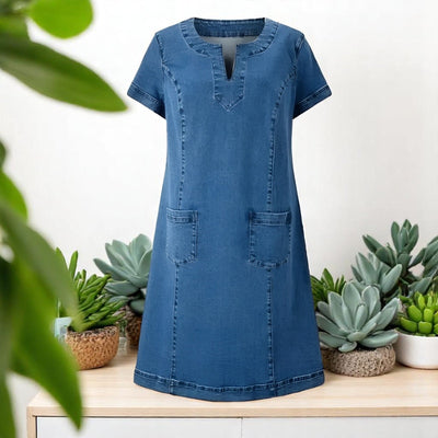 Celeste | Jeans-Kleid in A-Linie – Lässiges Kleid