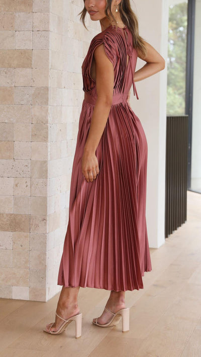Juliette | Plissiertes Midikleid mit Bindeband – Lässiges Sommerkleid
