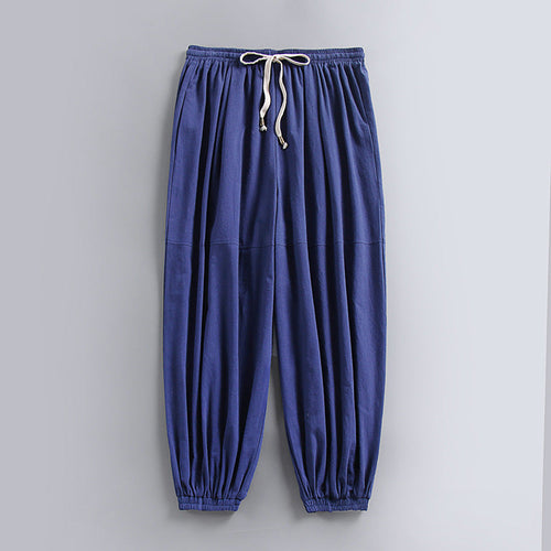 Riviera Weite Leinenhose im Palazzo-Stil