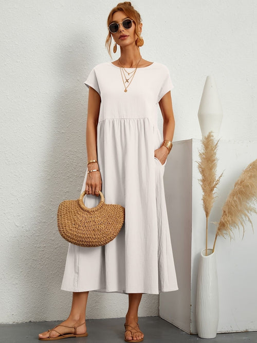 Camille | Maxikleid mit Smok-Details – Lässiges Sommerkleid