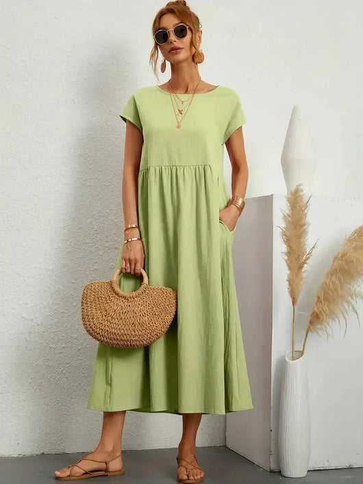 Camille | Maxikleid mit Smok-Details – Lässiges Sommerkleid